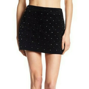 NWT Blank NYC Black Studded Corduroy Mini Skirt 26